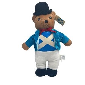 Toy Connection Nanco International Flag Bear Scotland Teddy Bear Plush Toy 12”
